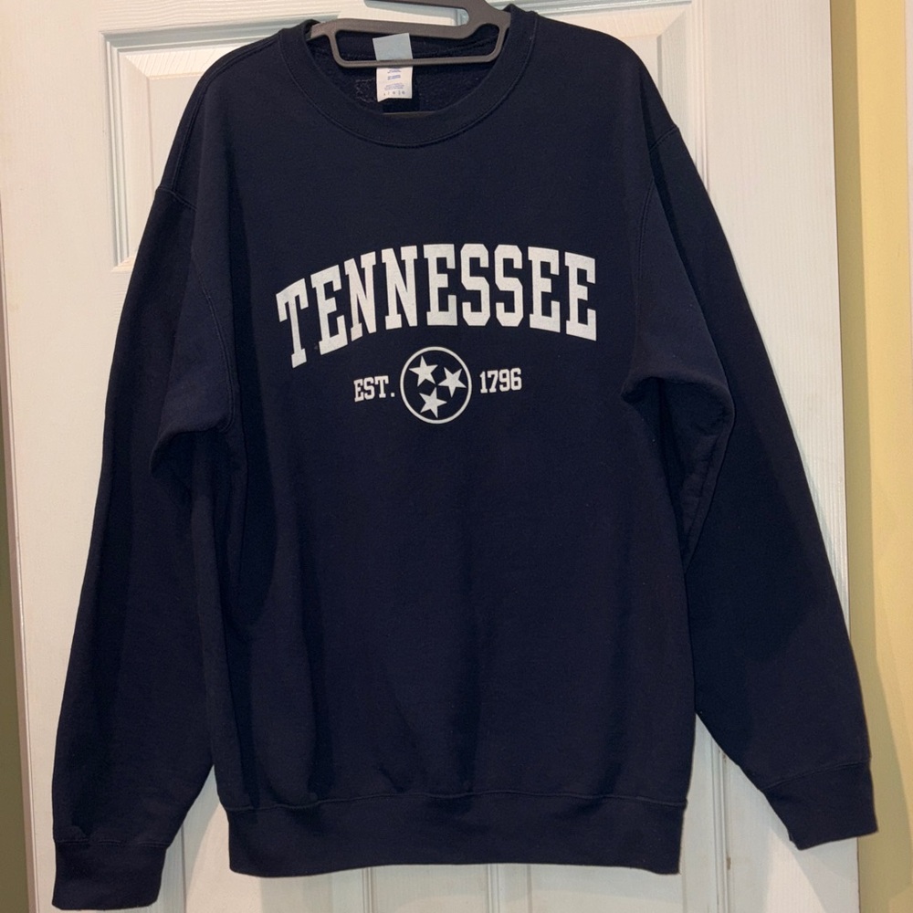 Tennessee Crewneck Sweatshirt - Navy Blue, Large